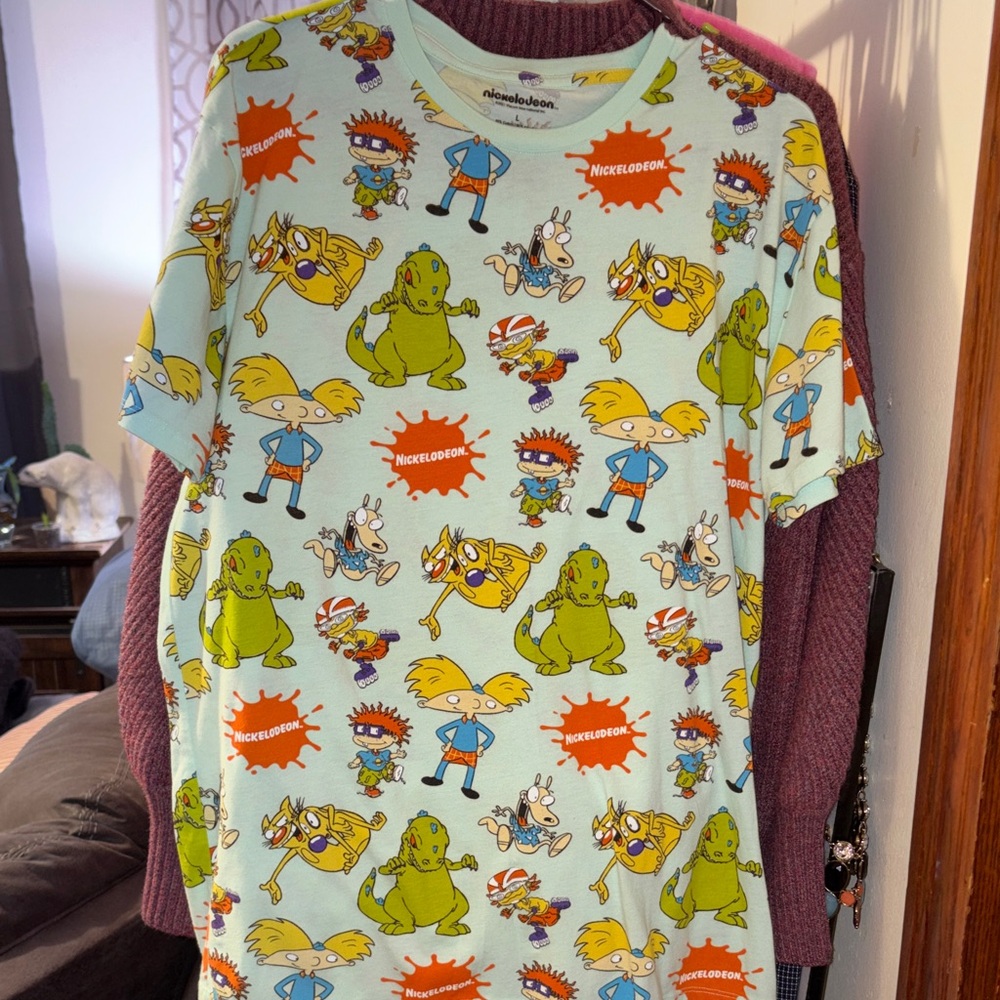 Nickelodeon Kids Cartoon Character Tee - Light Blue - Picture 1 of 1